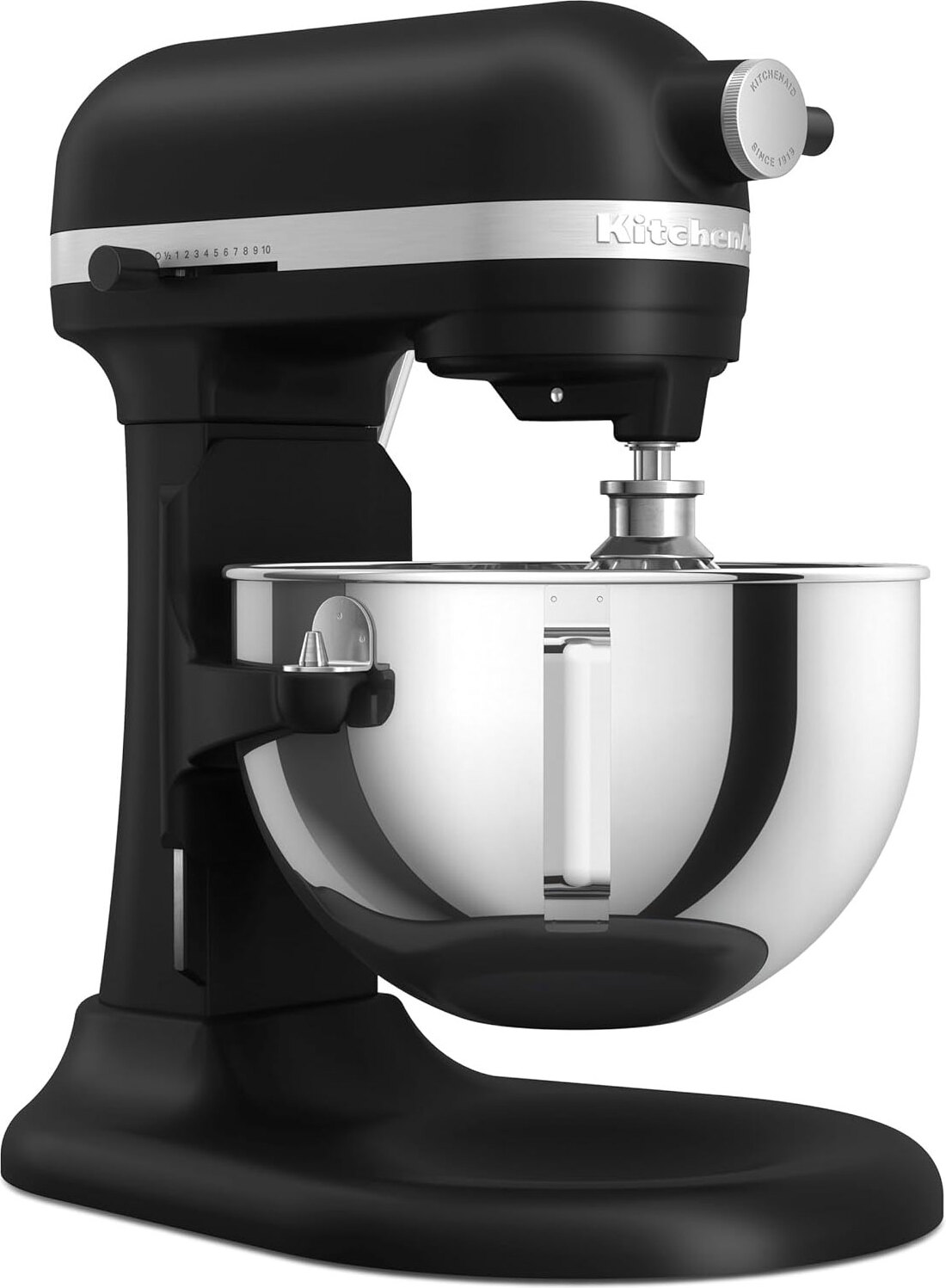 KitchenAid 5KSM55SXXEBM, Standmixer, Schwarz, Schlagen, Kneten, Mixen, Rührer, 5,2 l, Metall, Edelstahl