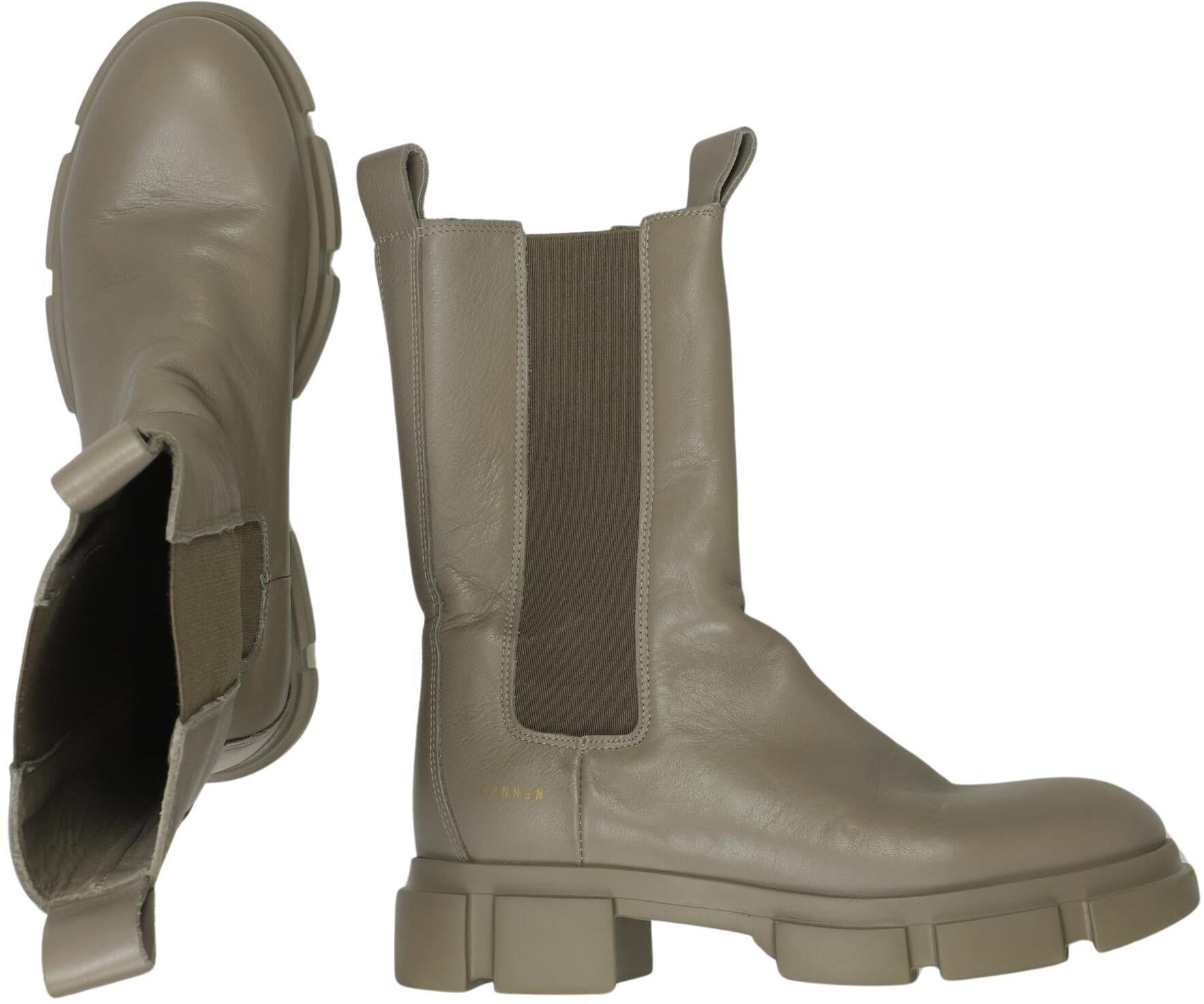 Copenhagen Studios Damen Stiefel, Beige, Gr. EU 42.5, Leder - Second Hand