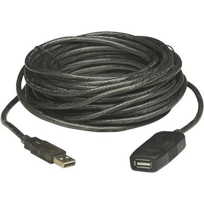 Manhattan USB-Kabel USB 2.0 USB-A Stecker, USB-A Buchse 10.00 m Schwarz 150248