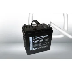 Q-Batteries 6AGM-225 Traktionsbatterie 6V 188Ah (5h) 210Ah (20h), wartungsfreier AGM-Akku VRLA