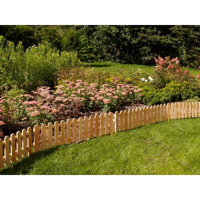 Beetbegrenzung KONIFERA "aus naturbelassenem Lärchenholz", beige (natur), H:45cm, Holzwerkstoff, Beeteinfassungen, Mini-Beetgrenze 120x45 cm