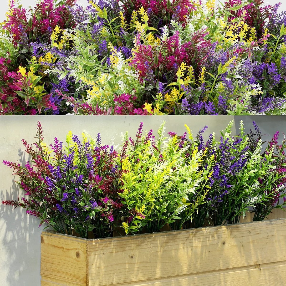 Set van 24 kunstmatige lavendelbloemen voor buiten
