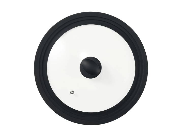 Dorre Couvercle universel Una en silicone noir, forme ronde Verre