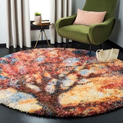 SAFAVIEH Gypsy Shag Kyla Abstract 2-inch Thick Rug