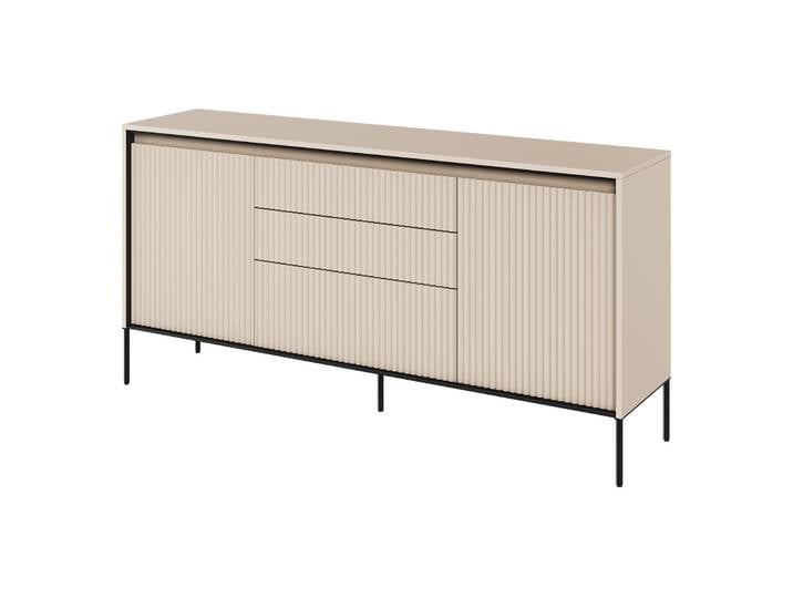Trend 166 cm zweiteilige Kommode mit drei Schubladen und LED,