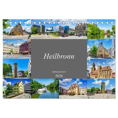 Heilbronn Impressionen (Tischkalender 2026 DIN A5 quer), CALVENDO Monatskalender