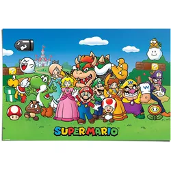 Poster REINDERS "Poster Super Mario", bunt (farbe bild(er): mehrfarbig), B:91,5cm H:61cm, Papier, Bilder, Poster