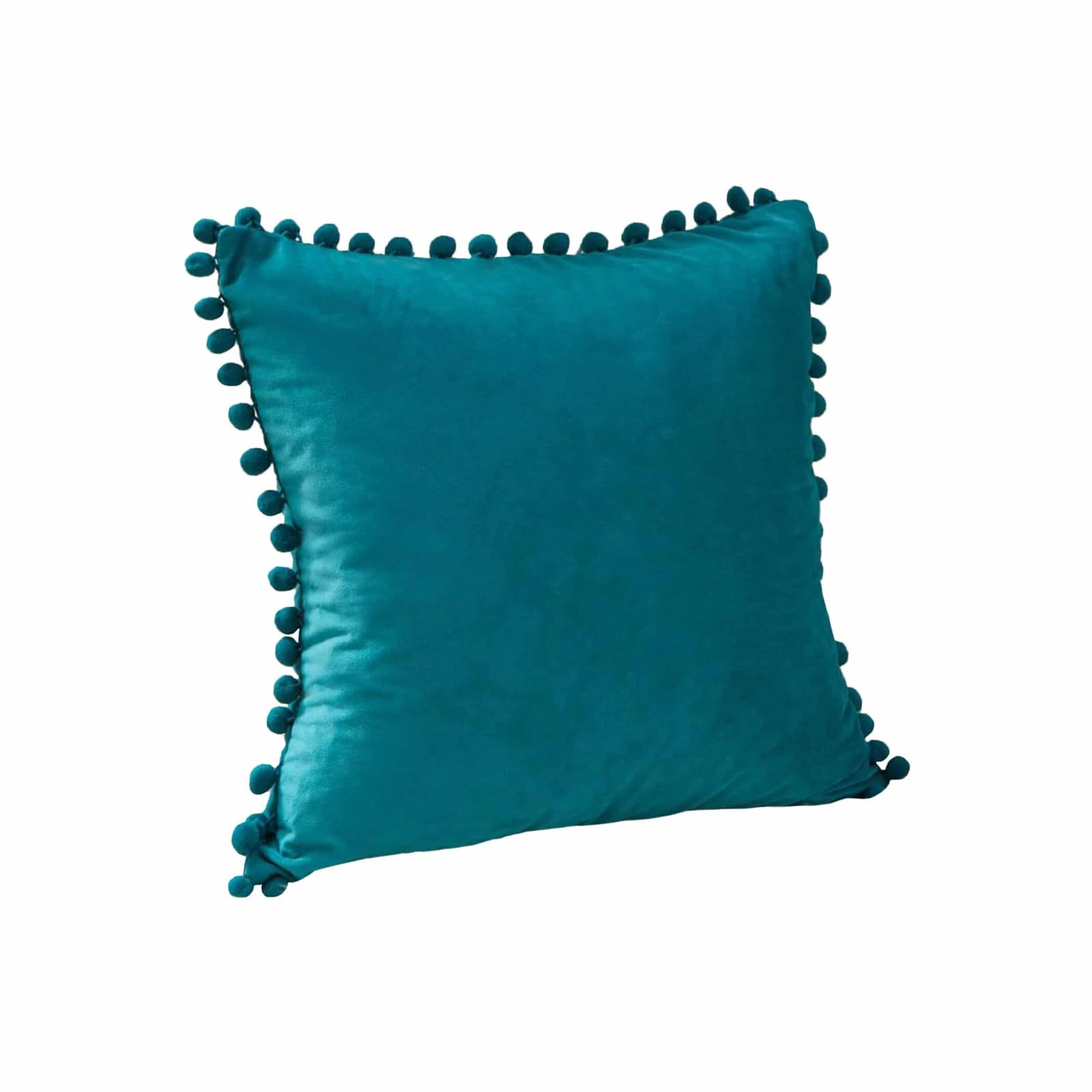 QUVIO Sierkussen met bolletjes - Turquoise - Fluweel - 50 x 50 cm