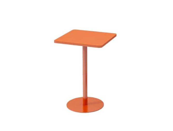 twwhyg Kleiner quadratischer Couchtisch, einfacher Beistelltisch for das Wohnzimmer auf dem Balkon(Orange)