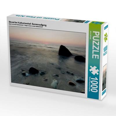 CALVENDO Puzzle Strand bei Katharinenhof- Sonnenaufgang | 1000 Teile Lege-Größe 64 × 48 cm Foto-Puzzle für glückliche Stunden
