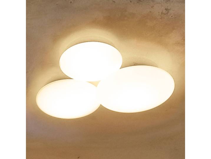 Vibia Designer Deckenleuchte PUCK, dimmbar, weiß / opal, für Wohn- / Esszimmer, Glas, Design