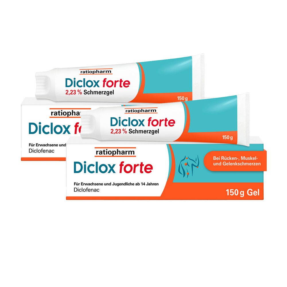 2x Diclox forte ratiopharm 2x150 g Gel