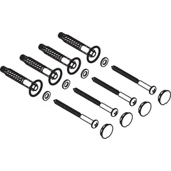 Hansgrohe Befestigungsteile und 4 Abdeckkappen AddStoris S Mattschwarz,85196670 85196670