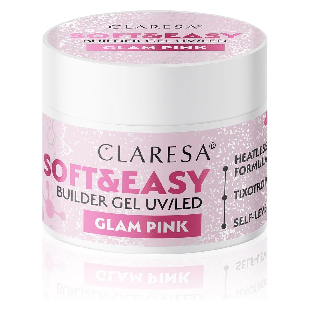 Claresa Builder Gel Soft & Easy Glam Pink 90g (Kunstnägel, Glam Pink) (42738716)
