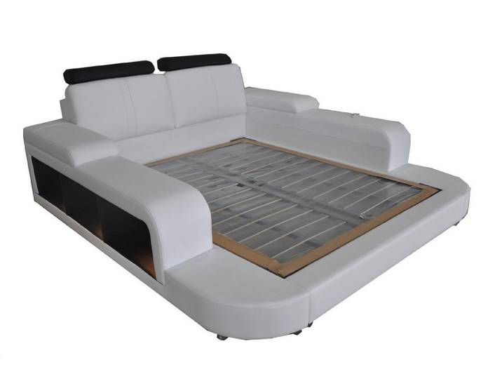 Xlmoebel Polsterbett Leder-Design Doppelbett LB8810 in modernem Stil (Doppelbett, Bett LB8810), Hergestellt in Europa