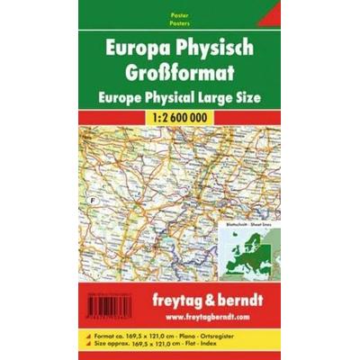freytag & berndt Poster Europa physisch, Großformat 1:2,6 Mio., Karte von , KOMPASS Freytag & Berndt, 978-3-7079-0360-7