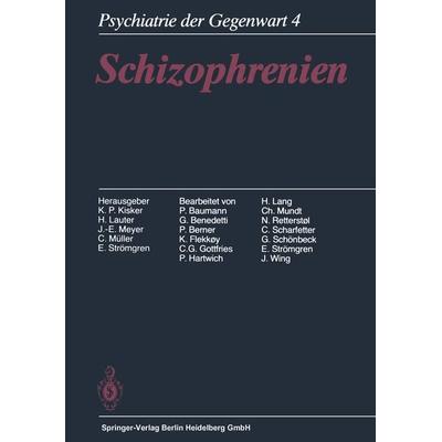 Schizophrenien, Taschenbuch von , Springer Berlin, 978-3-642-87976-0