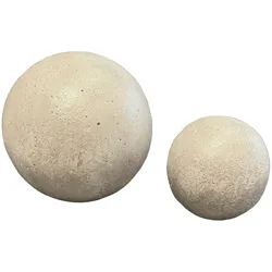 Beton Dekokugeln, 2er Set - stilvolle Dekoration für Garten und Haus