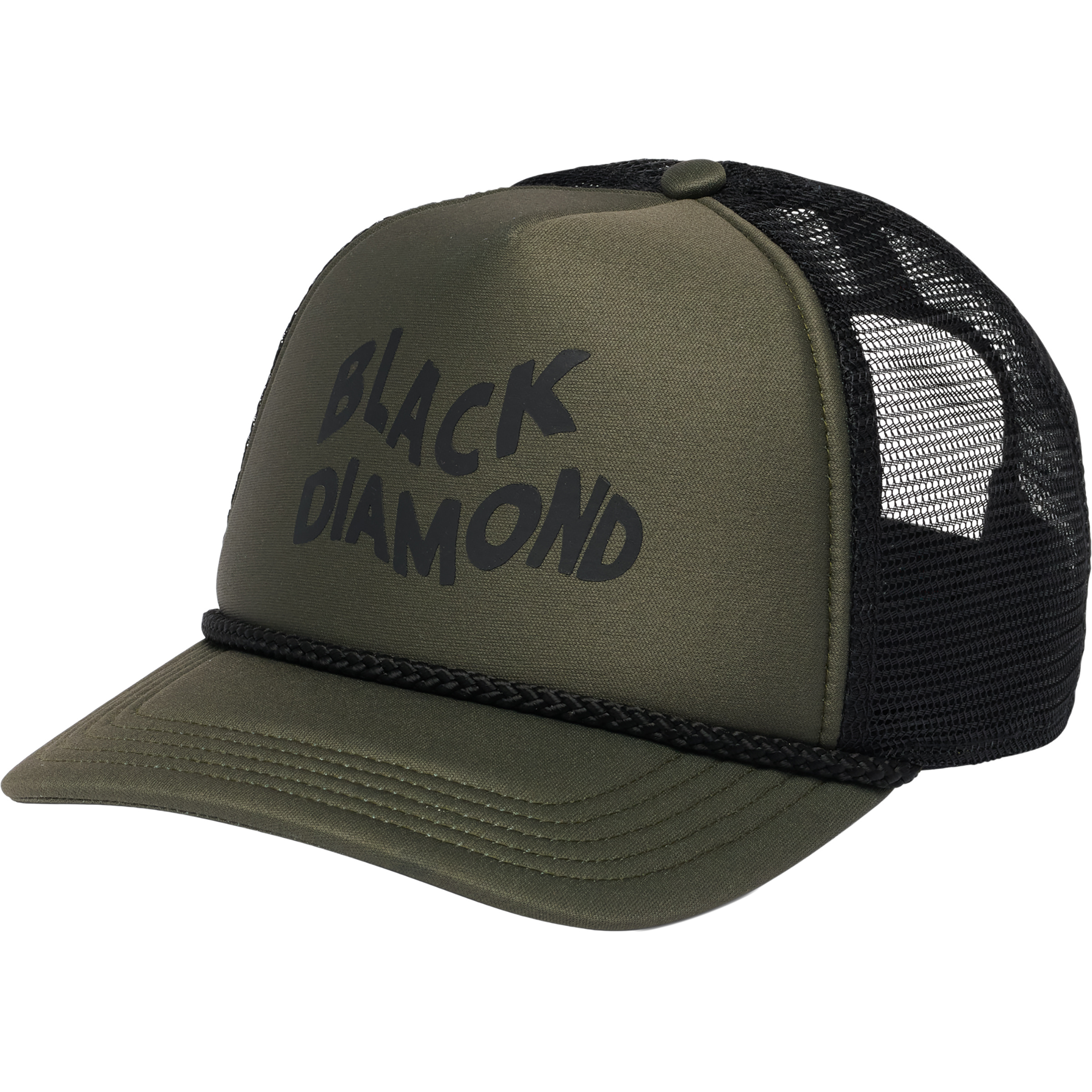 Black Diamond Flat Bill Trucker Cap Basecaps oliv Lifestyle