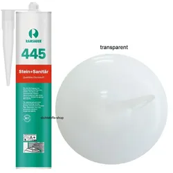 Ramsauer 445 Stein und Sanitär transparent 1K Silicon Dichtstoff 310ml Kartusche