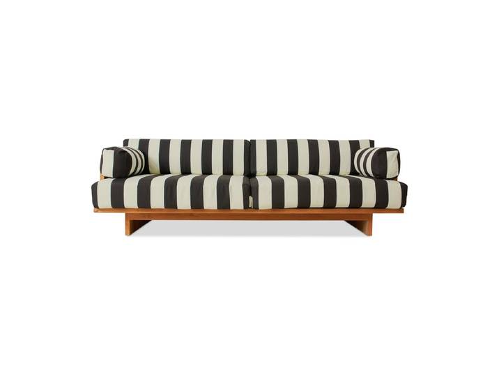 HKliving - Outdoor Teak Lounge-Sofa, stracciatella