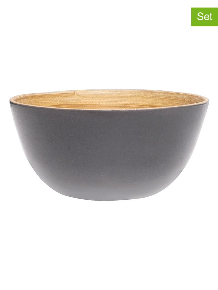 Ibili 2er-Set: Snackschalen in Grau - Ø 16 cm - onesize