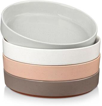 MALACASA LEAH 4-Piece Stoneware 9.2-inch Pasta Bowl Set