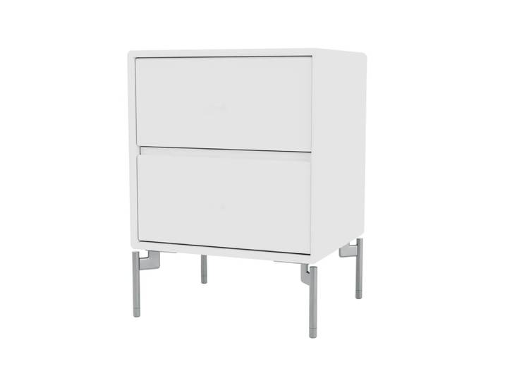 Montana Table de chevet Drift new white 101, pieds chromés cm