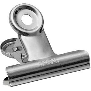 Wedo Briefklemmer 6421350, mit Aufhängeöse, 50mm Klemmbreite, silber, 12 Stück