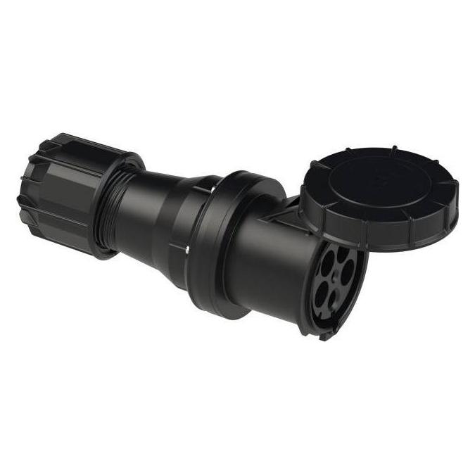 PCE TWIST 245-6XS - TWIST-Kupplung - 125A 5p 6h IP67 - schwarz (245-6xs-PCE-)