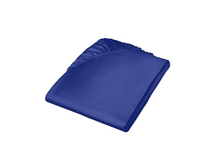 fleuresse Colours Spannlaken, Uni-Mako-Satin, Kobalt, 100 x 200 cm L-009100-6012-0100 Royal