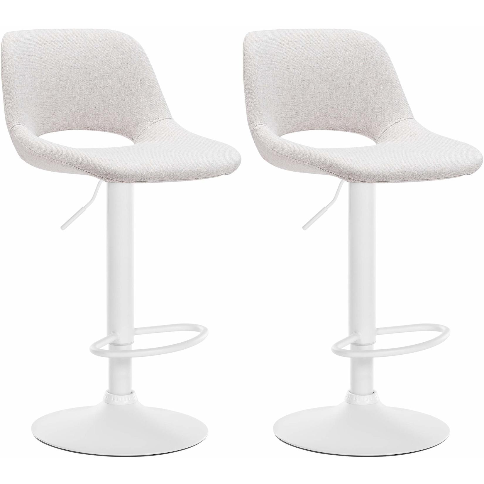 CLP 2er Set Barhocker Camden I Stoff-Bezug