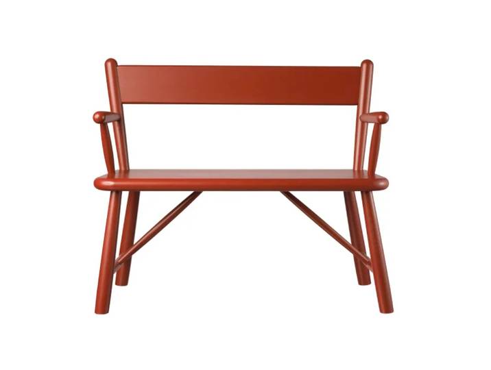 FDB Møbler Banc pour enfants P11 Beech red painted