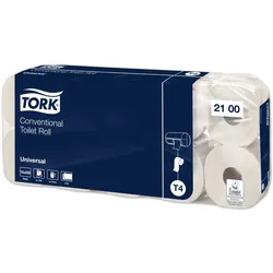 Tork Toilettenpapier Kleinrollen T4 Universal 2-lagig Tissue 6x10 Rollen à 250 B...
