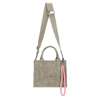 Henkeltasche FRITZI AUS PREUSSEN "Fritzi SquareN", Damen, Gr. B/H/T: 11cm x 26cm x 21cm, braun, Lederimitat, unifarben, Taschen, mit abnehmbarem Schlüsselband