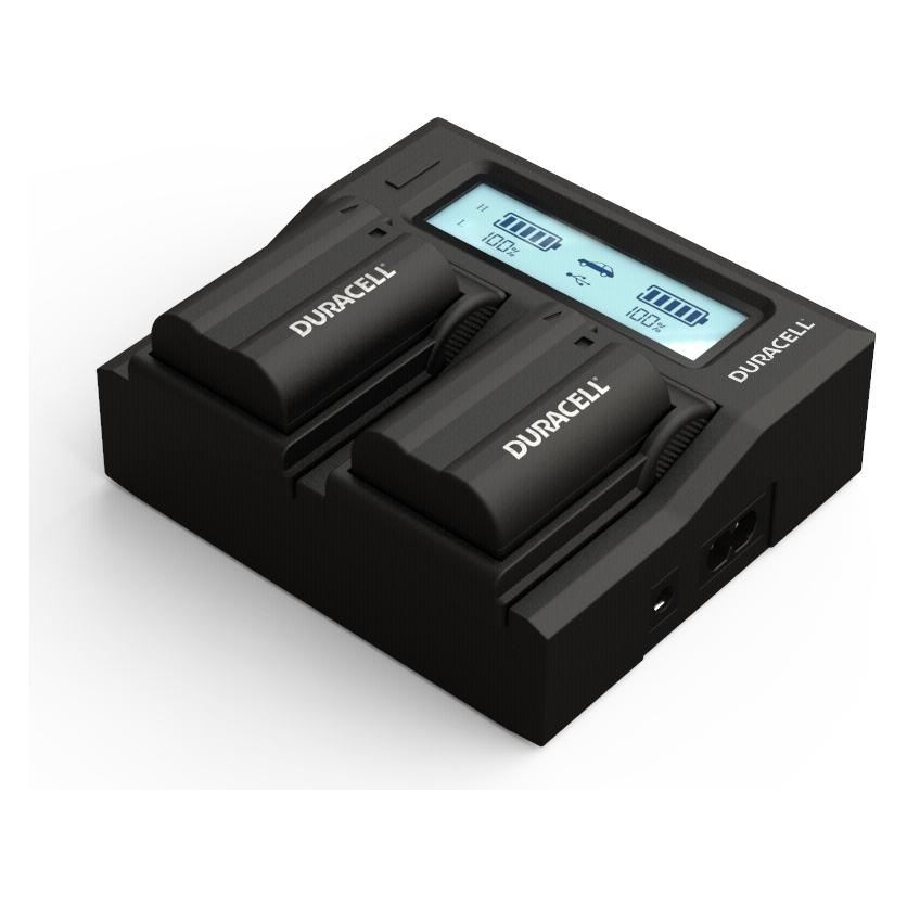 Duracell Dual Ladegerät für DRNEL15/EN-EL15 (Kamera Akku Ladegerät) (DRN6113)