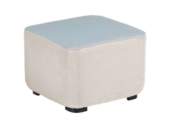 Kettler Gartenhocker, Naturfarben, Hellblau, Metall, quadratisch, 50x40x50 cm, Gartenmöbel, Gartensessel, Gartenhocker