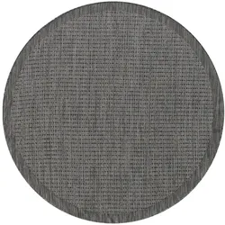 Outdoorteppich Giza Schwarz Ø ca. 160cm