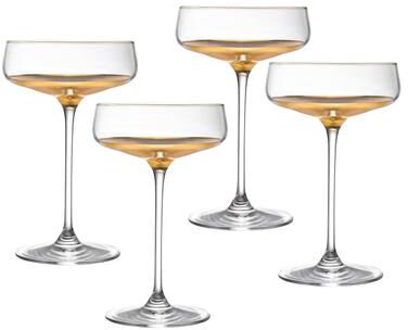 Barski Handmade Glass Champagne Saucer with Gold Dipped Bottom