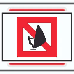HB-Druck Windsurfen verboten Segelsurfen verboten Symbol A6 (105x148mm)