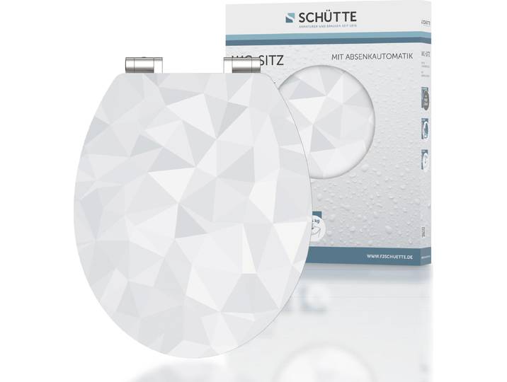 SCHÜTTE WC Sitz Motiv DIAMOND High Gloss mit MDF Holzkern, hochglänzende Klobrille mit Absenkautomatik Motiv, Klodeckel Motiv