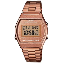 Chronograph CASIO VINTAGE, rosa (roségoldfarben), Armbanduhren, Damen, Chronograph, Quarzuhr, Armbanduhr, Damenuhr, Herrenuhr, Digitaluhr,Edelstahlarmband