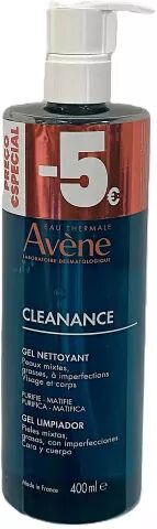 Avène Cleanance Gel Limpiador 400ml con 5€ de descuento