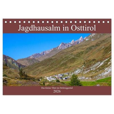 Jagdhausalm in Osttirol (Tischkalender 2026 DIN A5 quer), CALVENDO Monatskalender