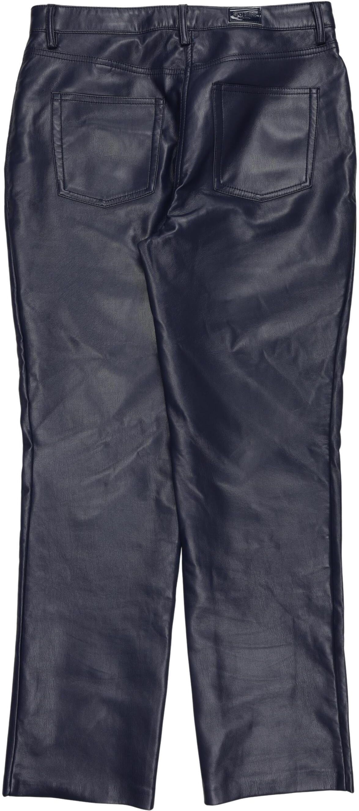 Guess Damen Stoffhose, Marineblau, Gr. W29, Kunstleder - Second Hand