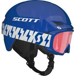 SCOTT Combo Keeper 2 Helm + Jr Witty Brille, Größe M in Blau Blau