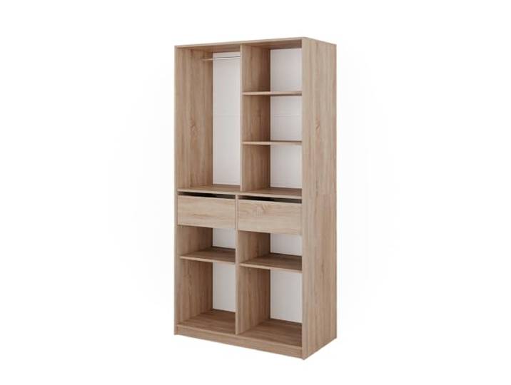 Vicco Kleiderschrank Elmo, Sonoma, 100 x 200 cm mit 2 Schubladen, für flexible Aufbewahrung verschiedenster Kleidungsstücke