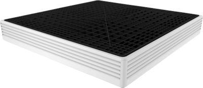 Auffangwanne für 4 x 200-Liter-Fass, mit PP-Rost
