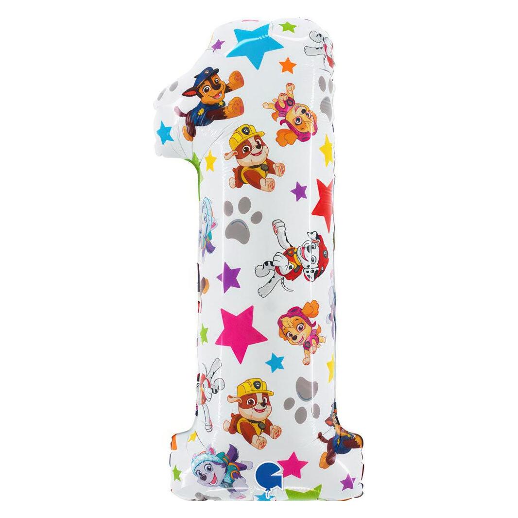 Grabo Balloons XL Paw Patrol Zahlen 1 Ballon (1x) (FL221-P)