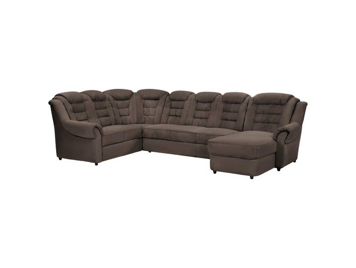Livetastic Wohnlandschaft, Braun, Kunststoff, 7-Sitzer, U-Form, 333x216 cm, Made in EU, seitenverkehrt erhältlich, Hocker Rücken echt, Armteil links, rechts, Wohnzimmer, Sofas & Couches, Wohnlandschaften, Wohnlandschaft U-Form